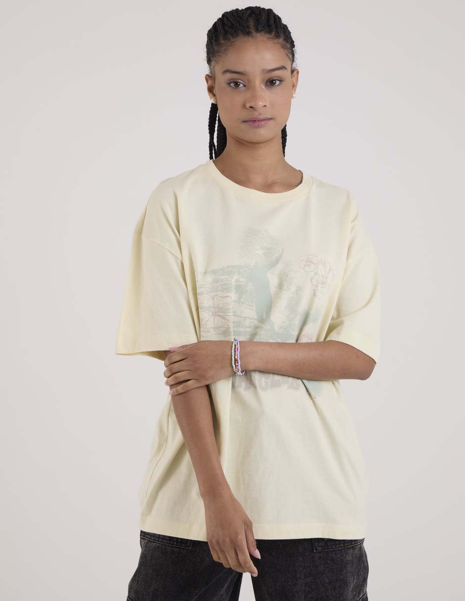 Playera manga al codo cuello redondo para mujer 7