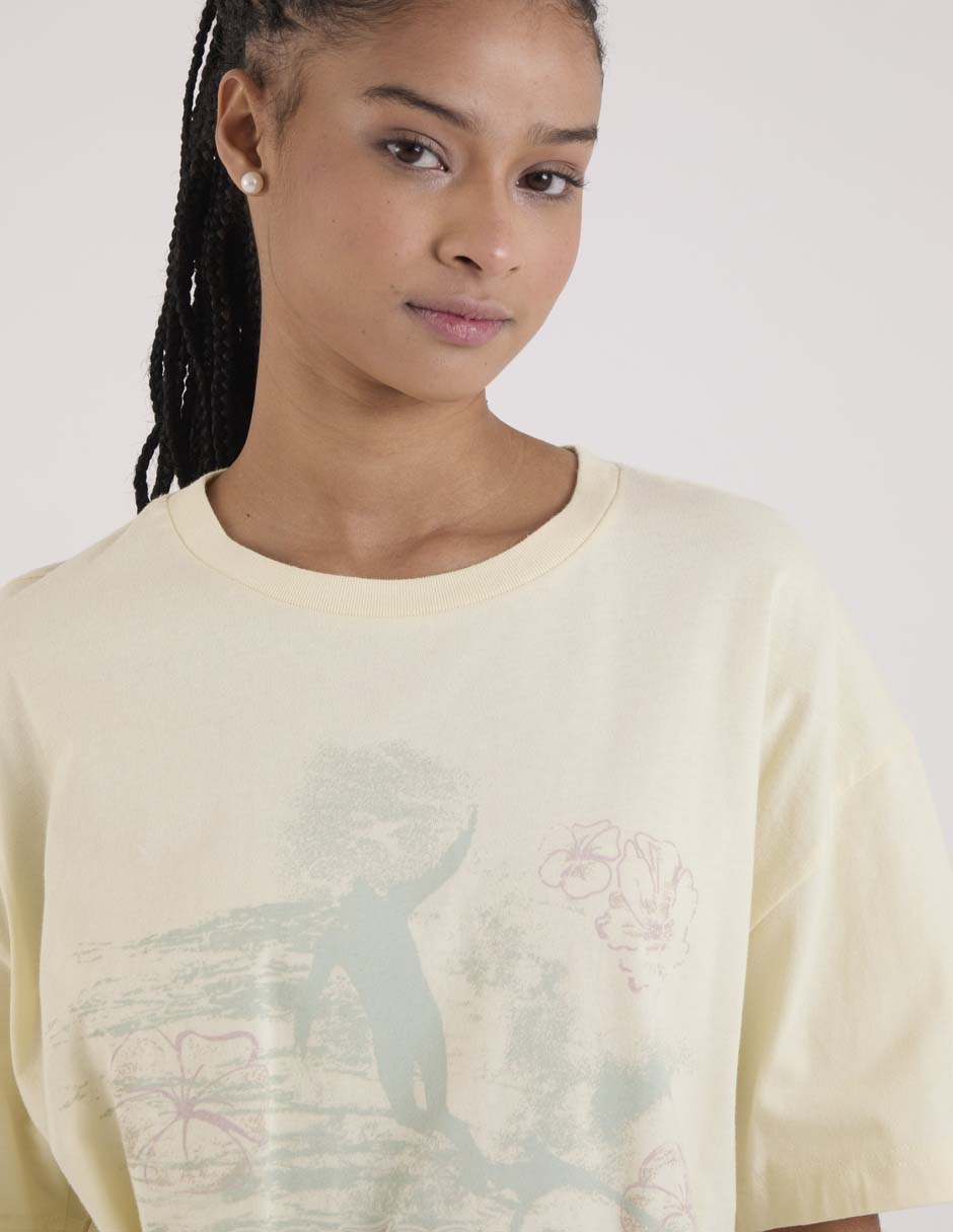 Playera manga al codo cuello redondo para mujer 9