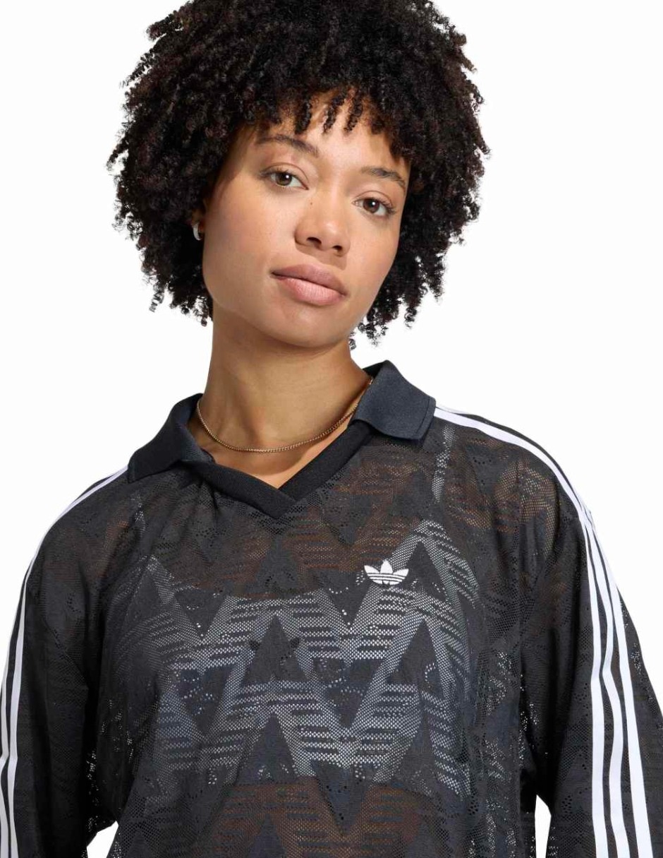 Playera manga al codo cuello v para mujer 7
