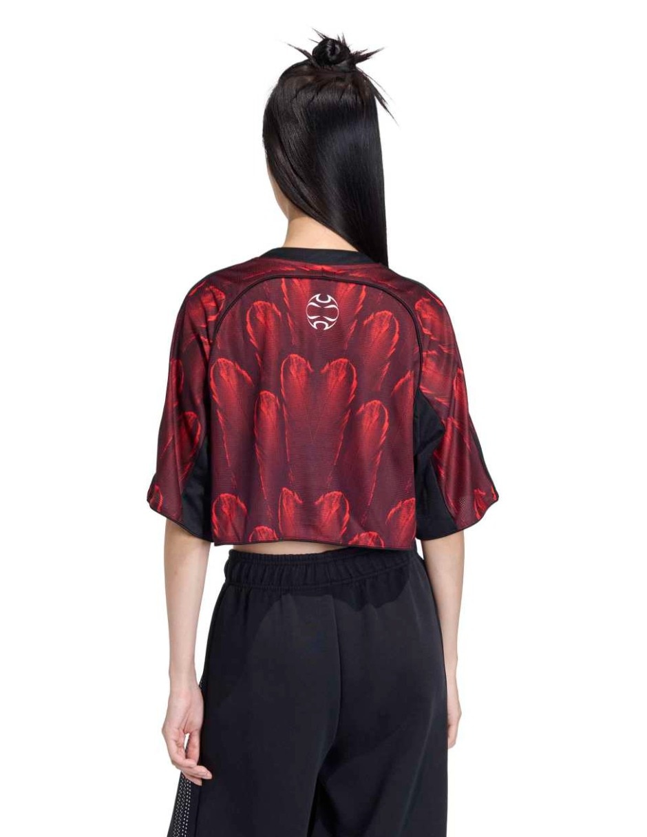 Playera manga al codo Adidas Originals cuello redondo para mujer