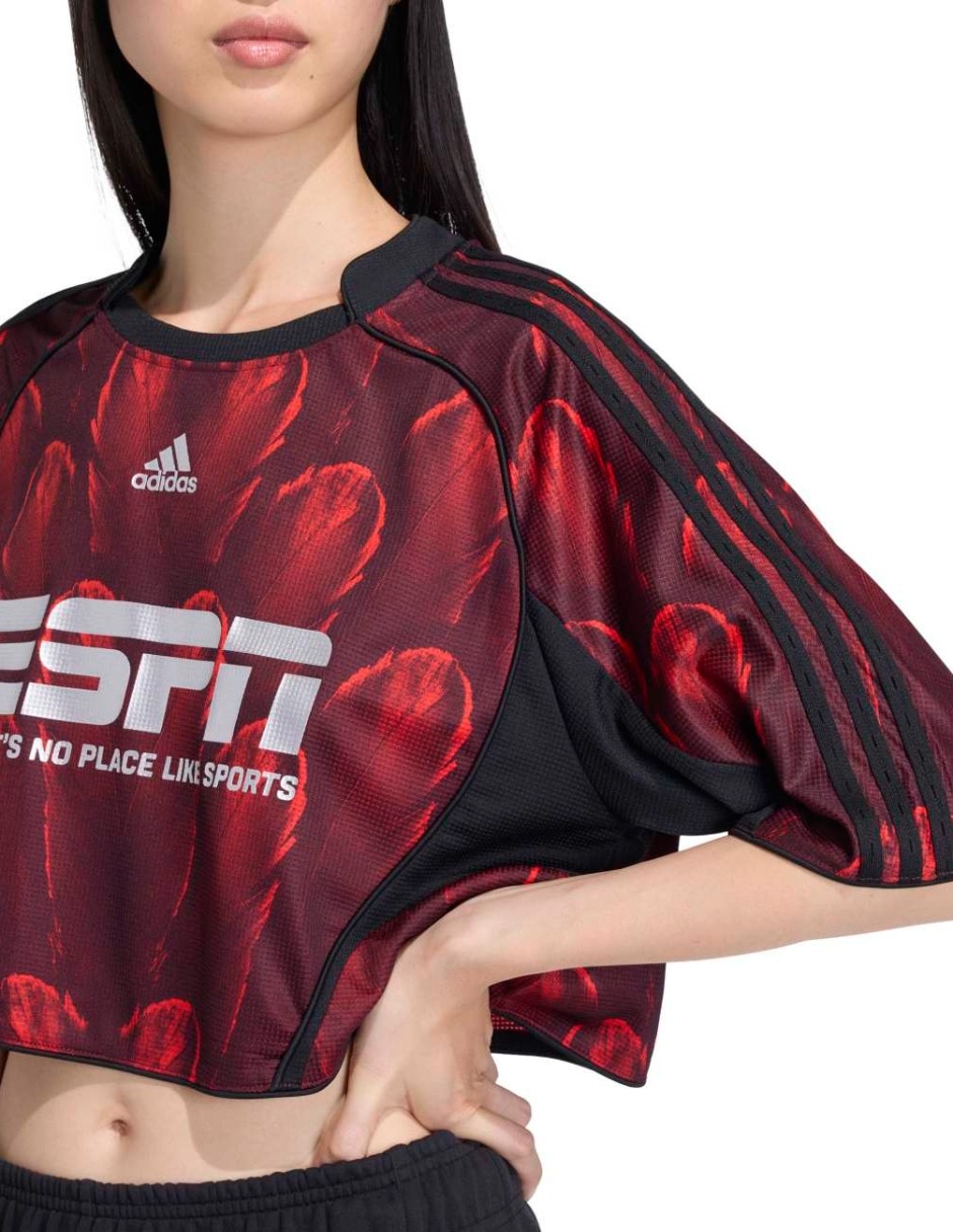Playera manga al codo Adidas Originals cuello redondo para mujer