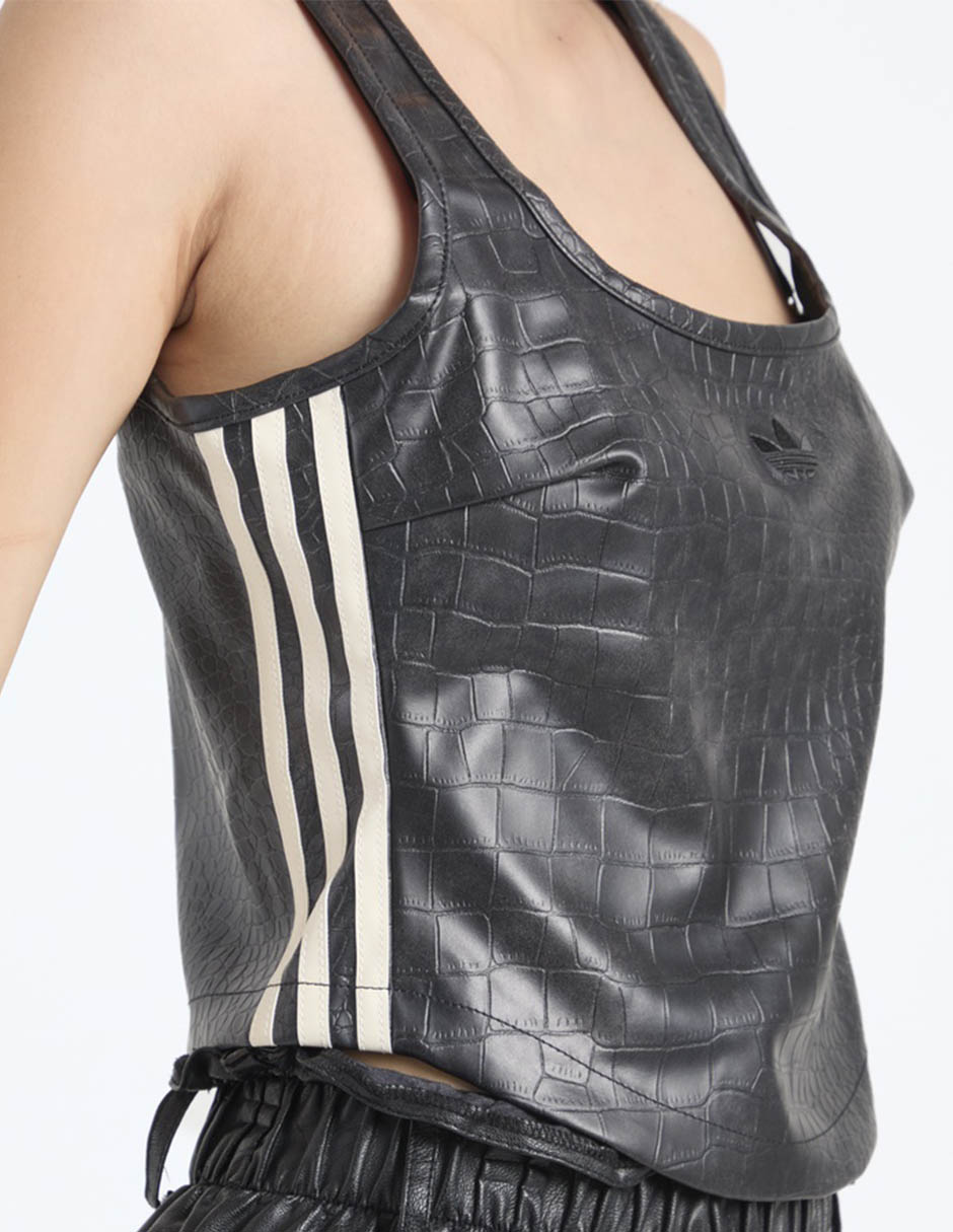 Playera tank Adidas Originals cuello cuadrado para mujer