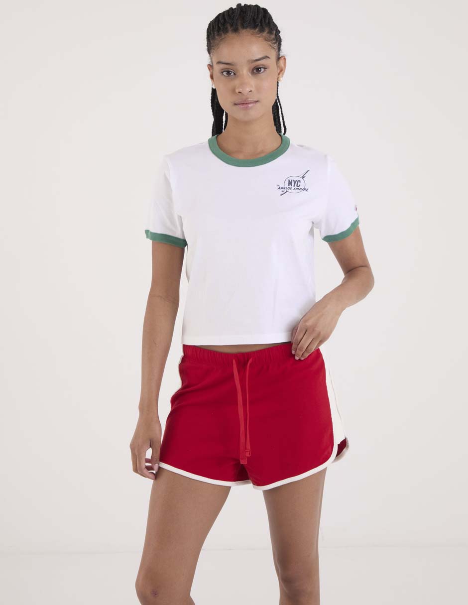 Playera manga corta Champion cuello redondo para mujer
