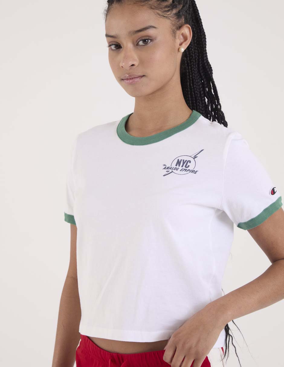 Playera manga corta Champion cuello redondo para mujer