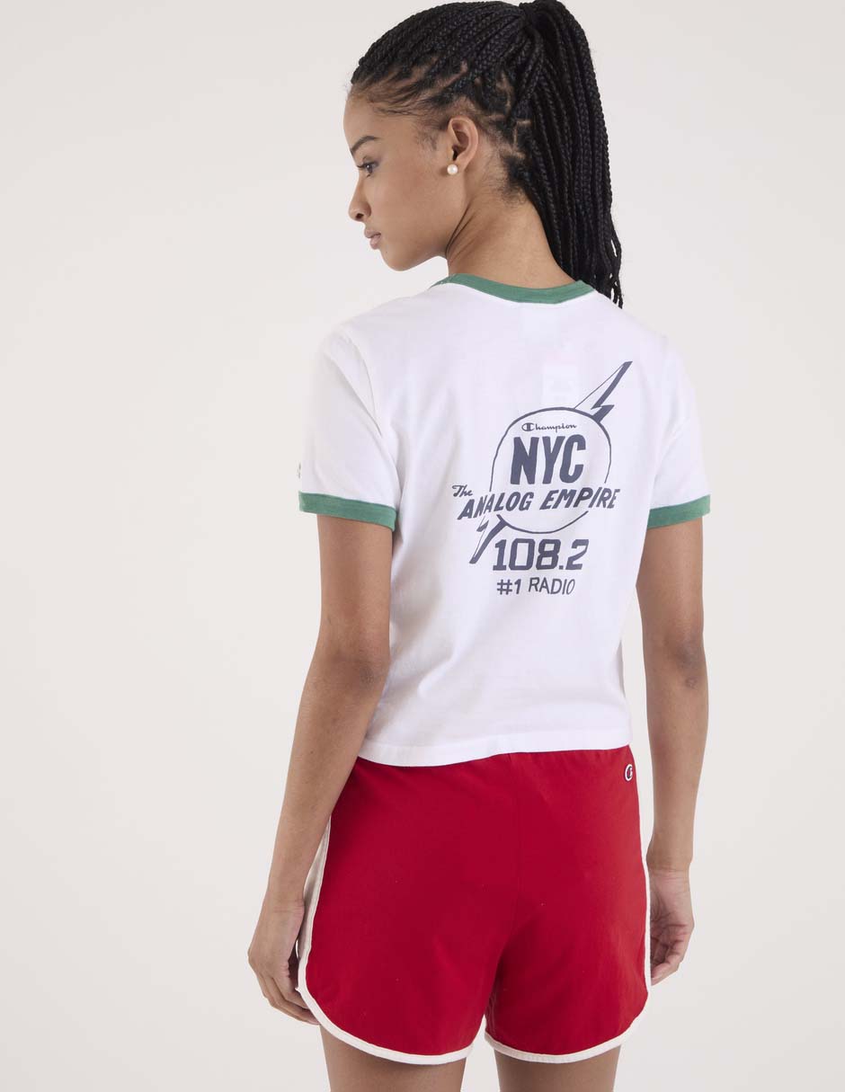 Playera manga corta Champion cuello redondo para mujer