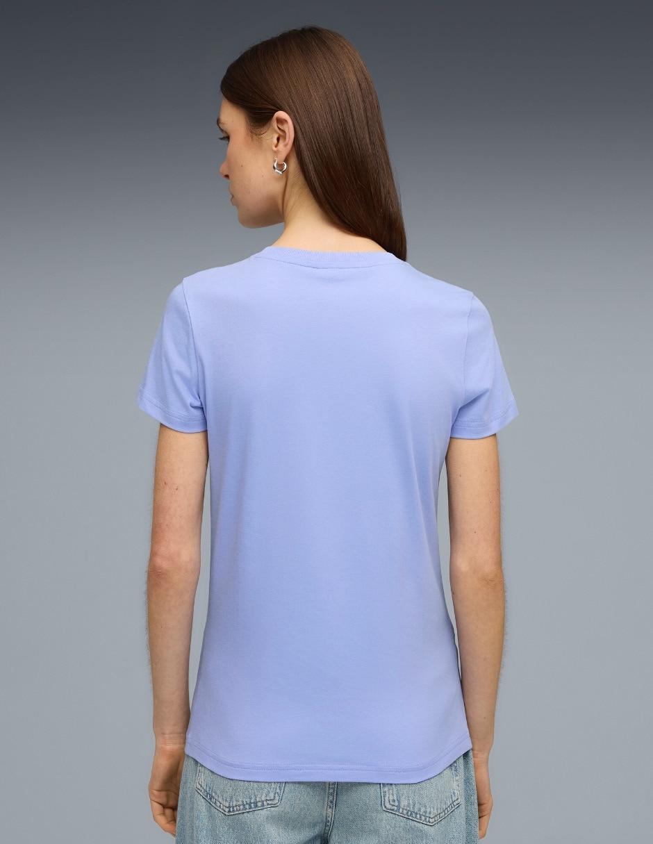 Playera manga corta Puma Ess Script cuello redondo para mujer