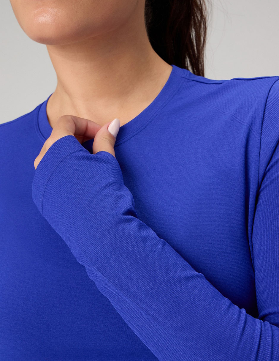 Playera manga larga FABLETICS cuello redondo para mujer