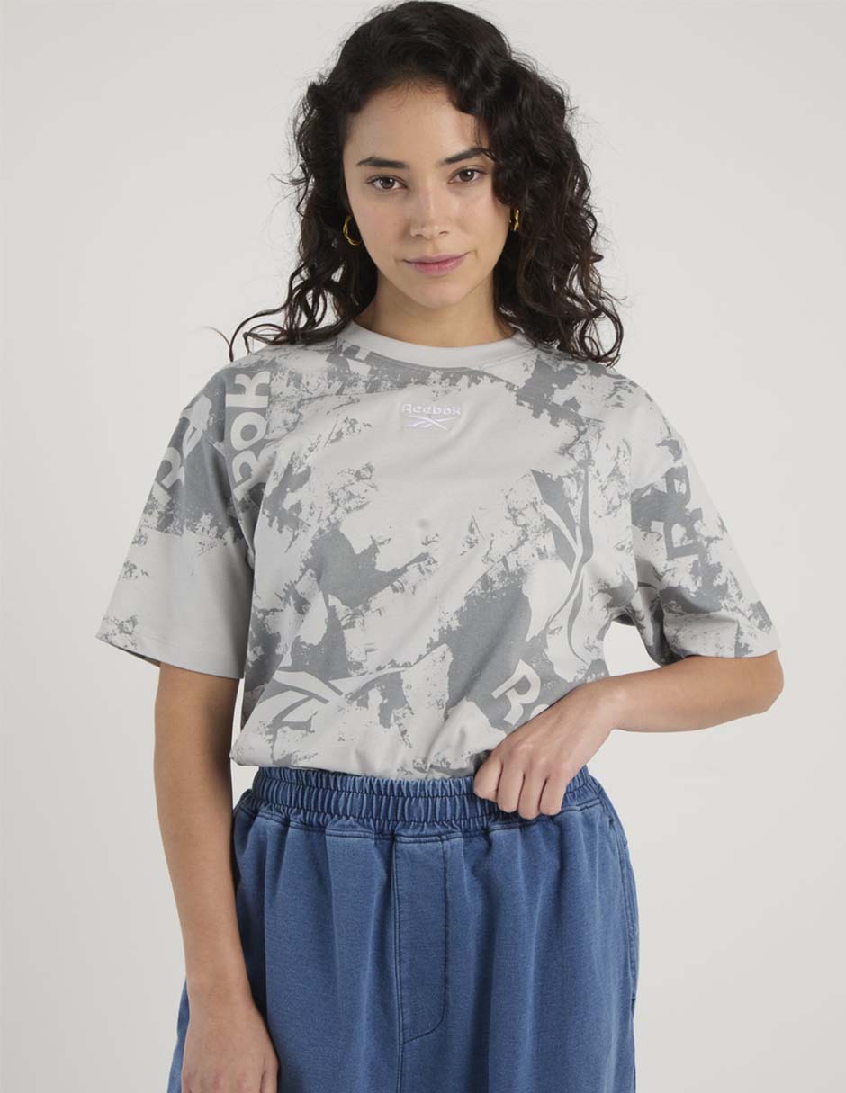 Playera manga al codo Reebok cuello redondo para mujer