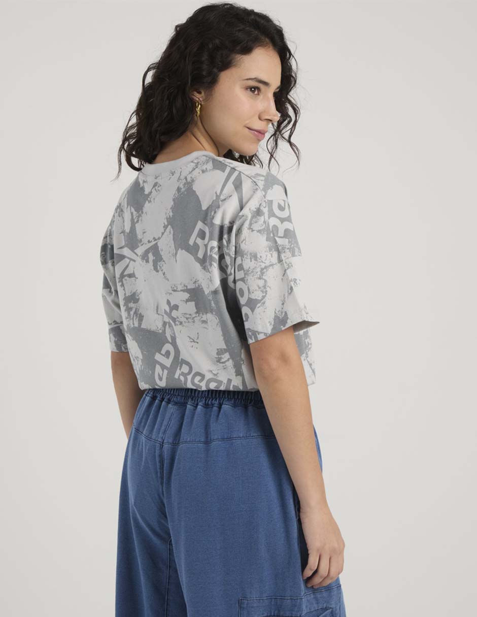 Playera manga al codo Reebok cuello redondo para mujer
