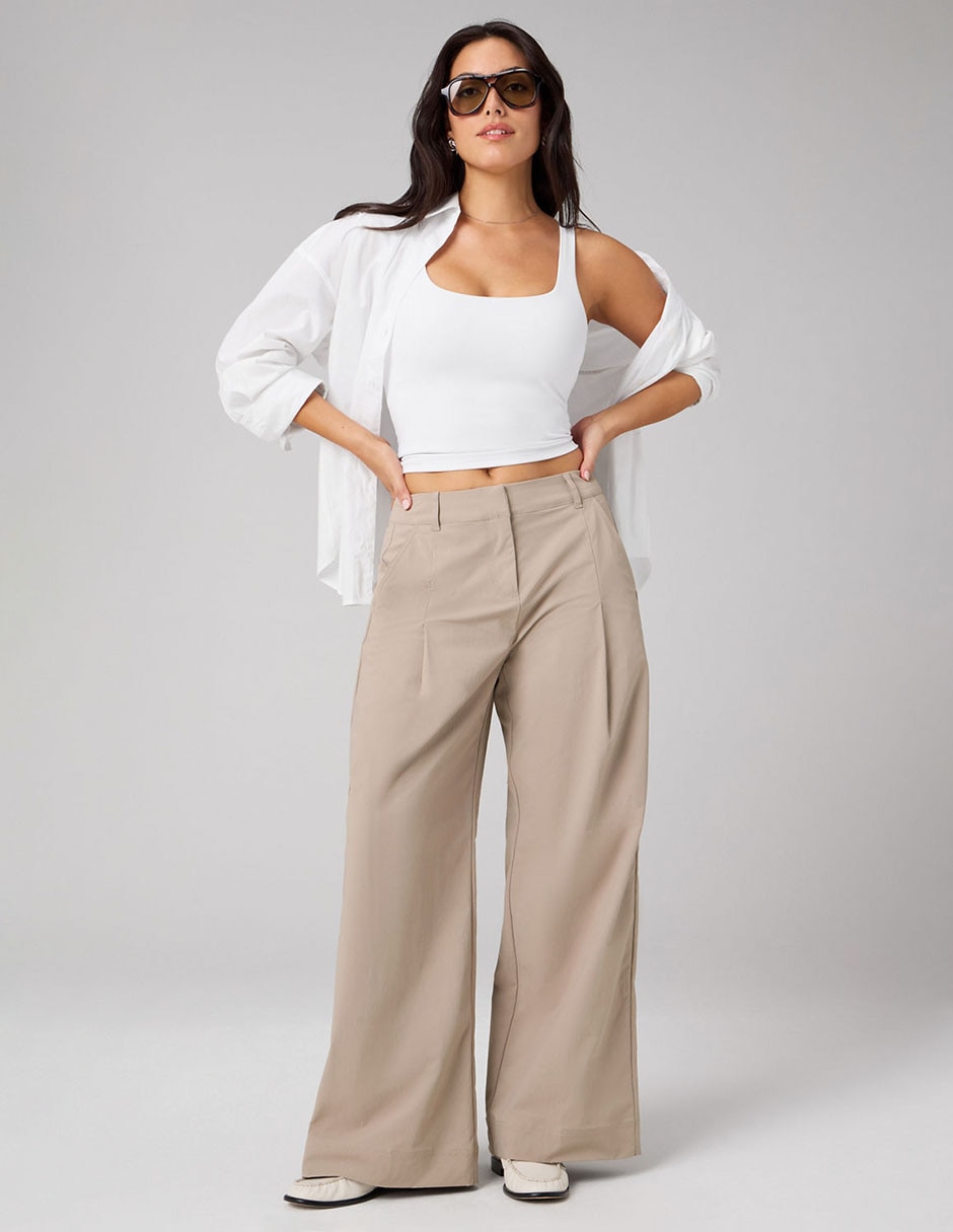 Pantalón flare acampanado para mujer
