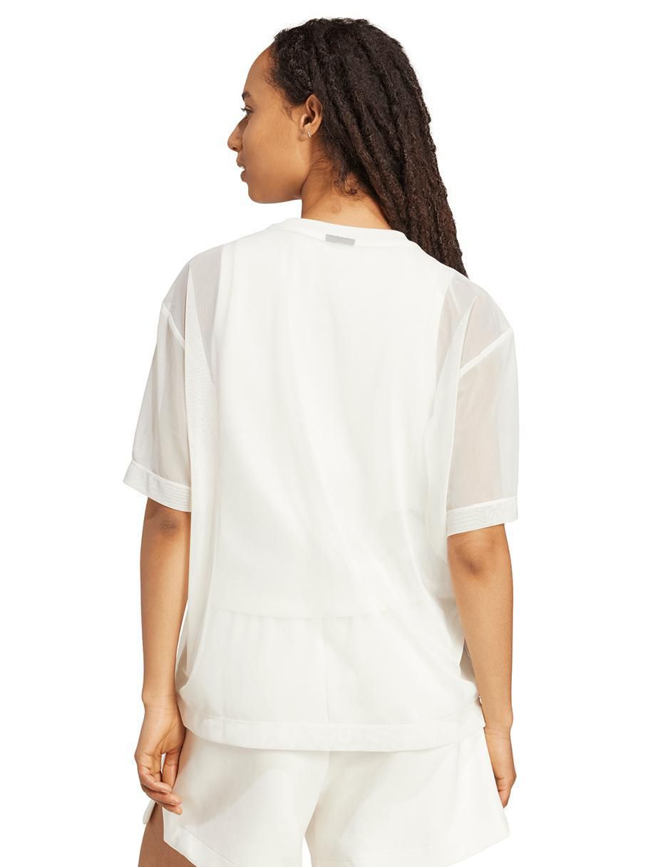 Playera manga corta Adidas Soft Lux cuello redondo para mujer