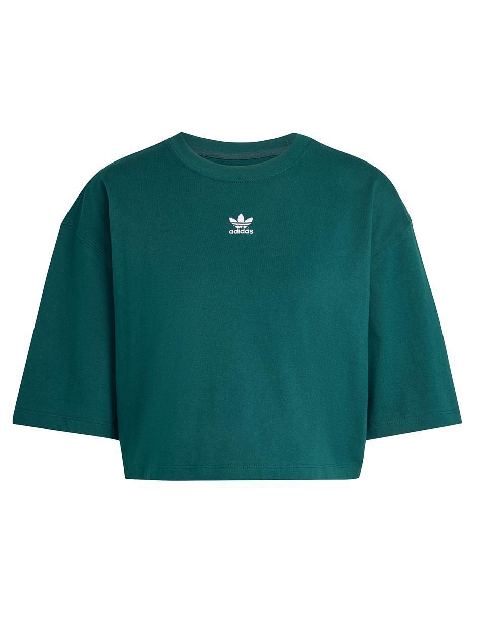 Playera manga corta Adidas Originals Trefoil Essentials cuello redondo para mujer