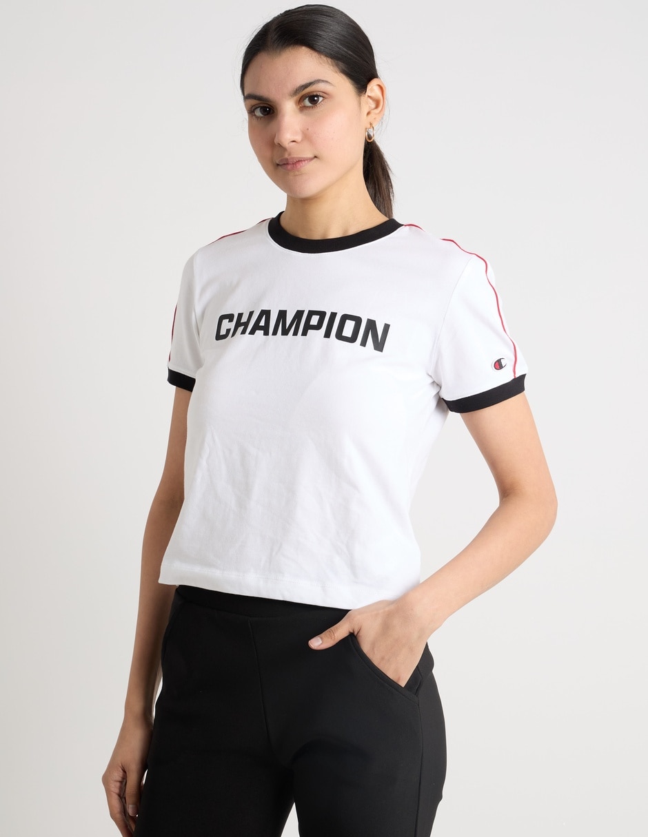 Playera manga corta champion cuello redondo para mujer