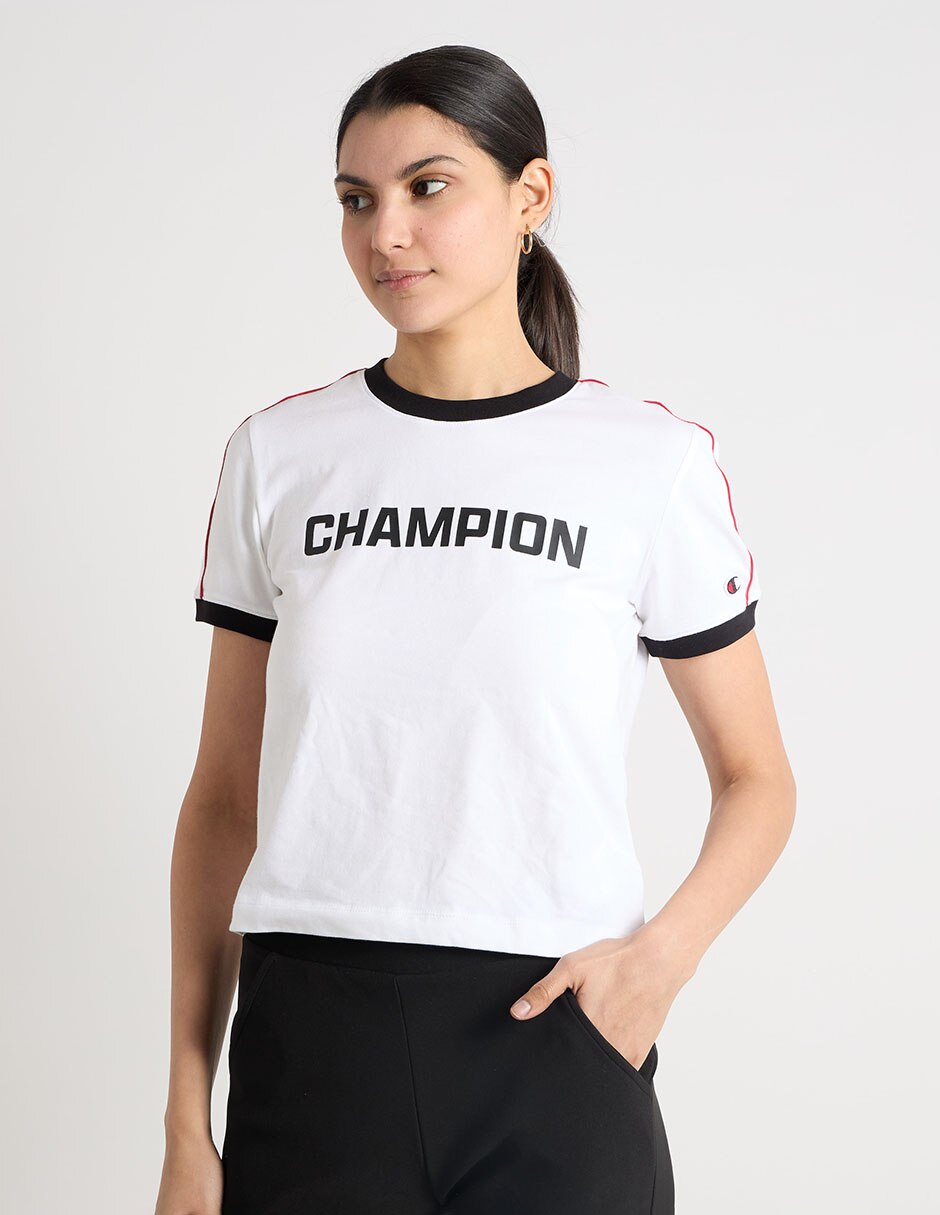 Playera manga corta cuello redondo para mujer Playera manga corta cuello redondo para mujer