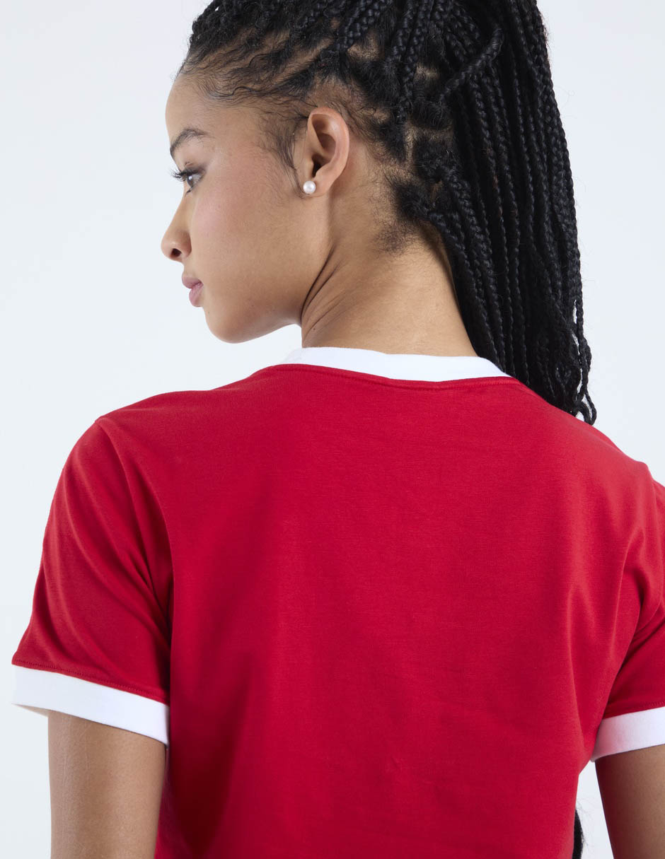 Playera manga corta champion cuello redondo para mujer