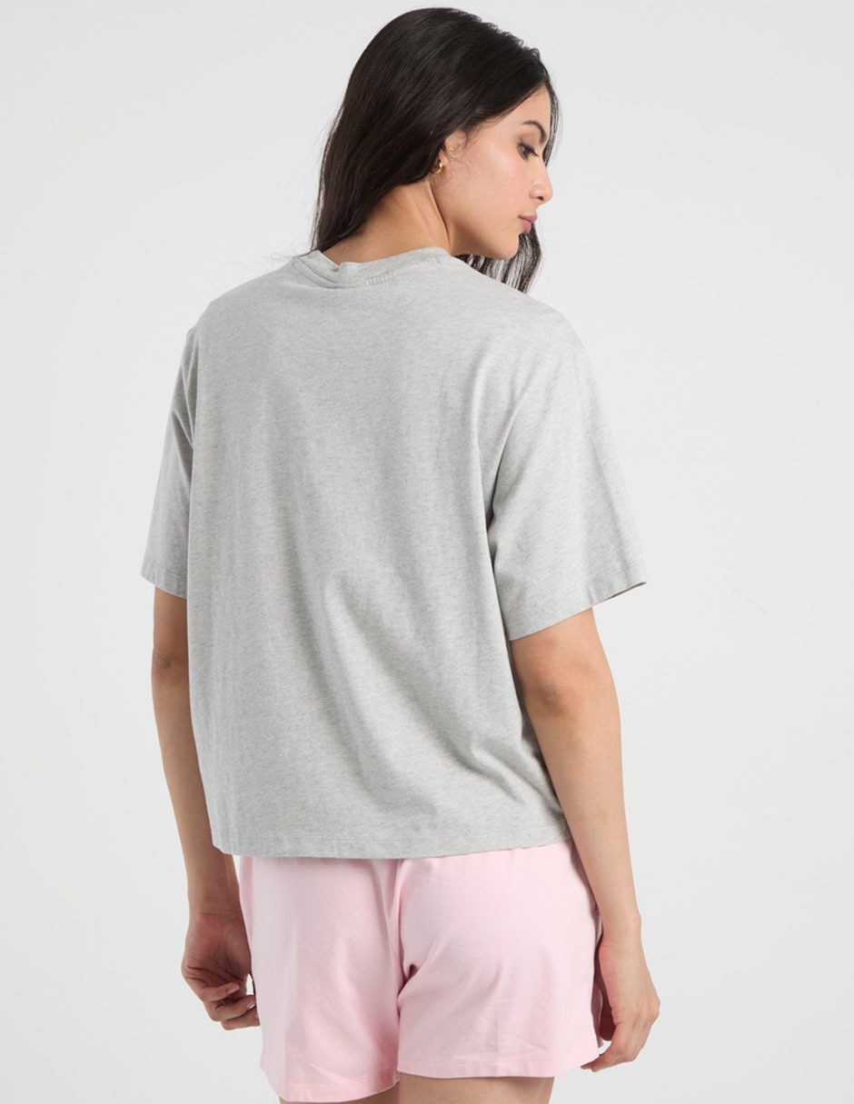 Playera manga corta champion cuello redondo para mujer