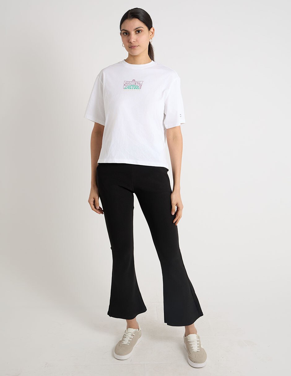 Playera manga corta cuello redondo para mujer 3