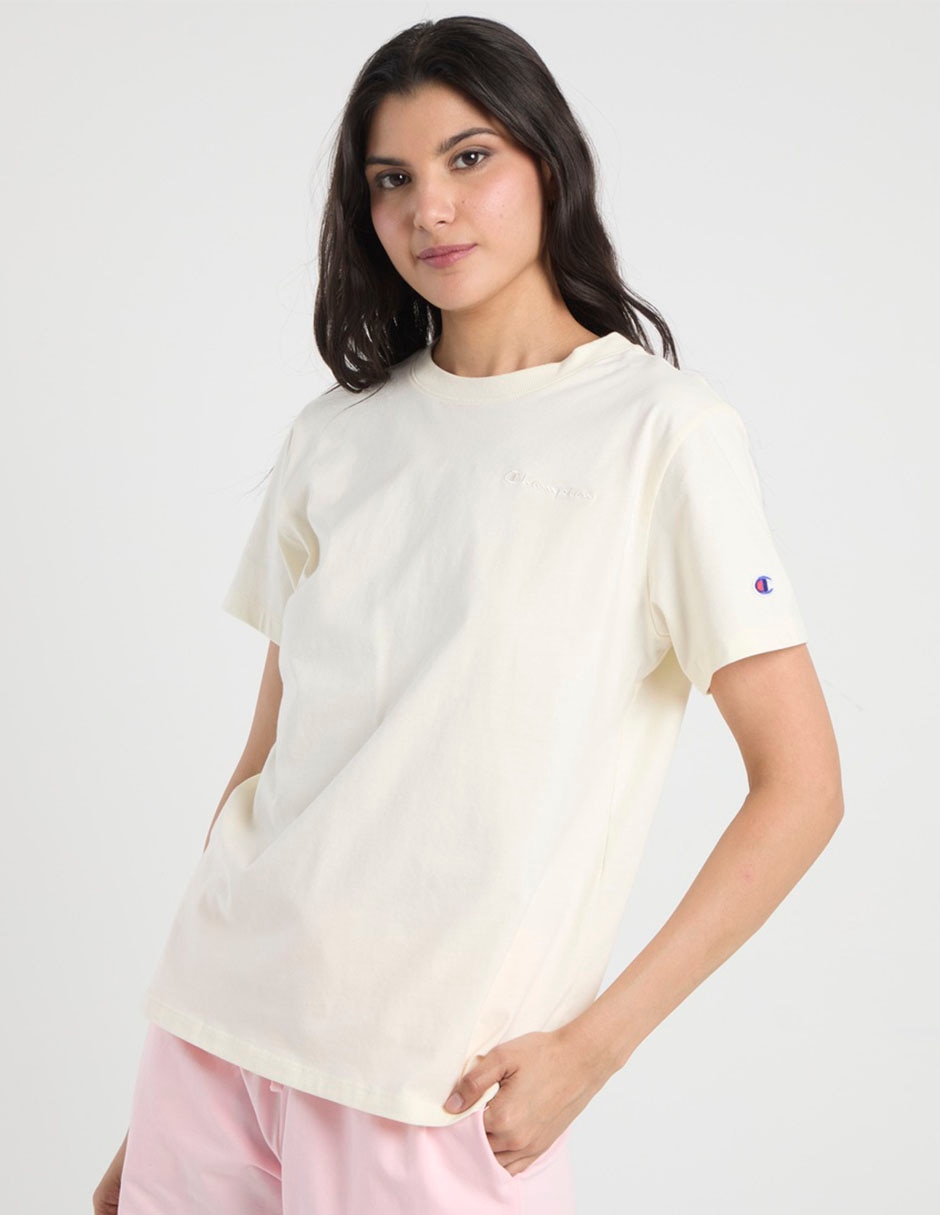 Playera manga corta Champion cuello redondo para mujer