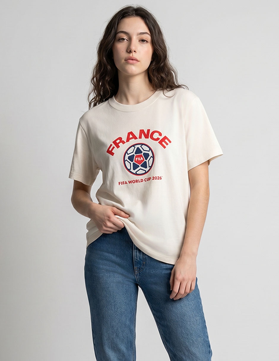 Playera manga corta Tees cuello redondo para mujer