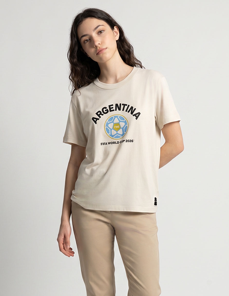 Playera manga corta Tees cuello redondo para mujer