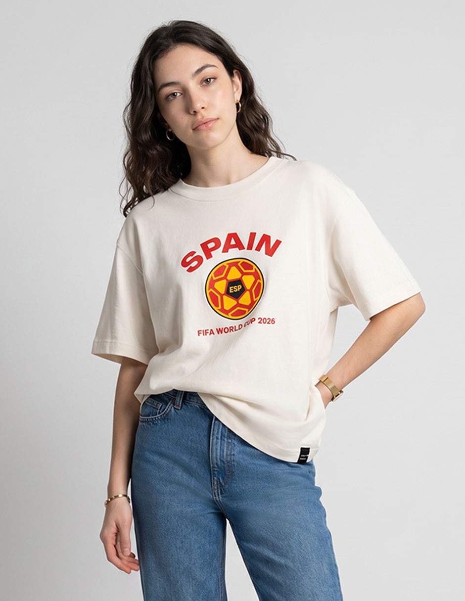 Playera manga corta Tees cuello redondo para mujer