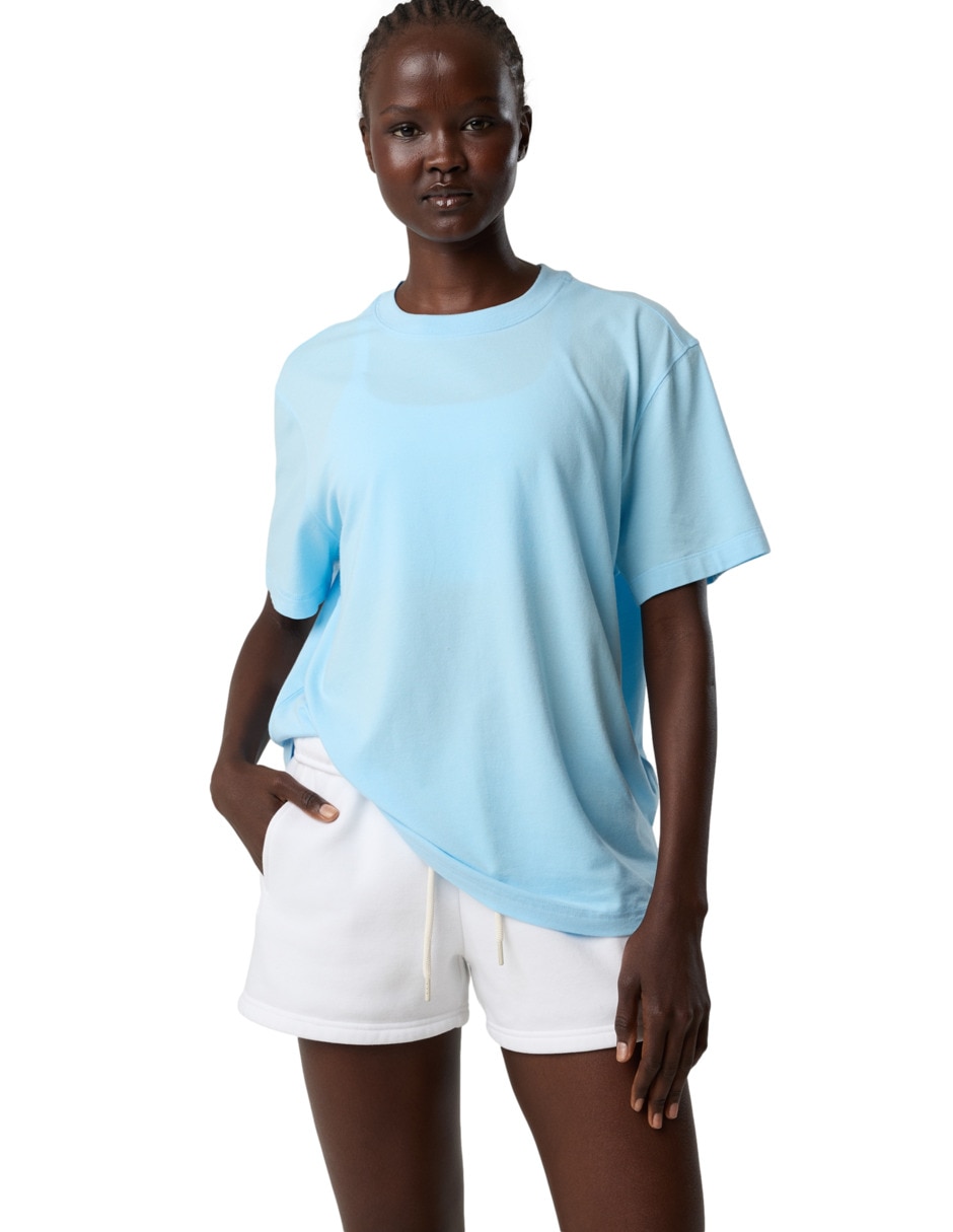 Playera manga corta Tees cuello redondo para mujer