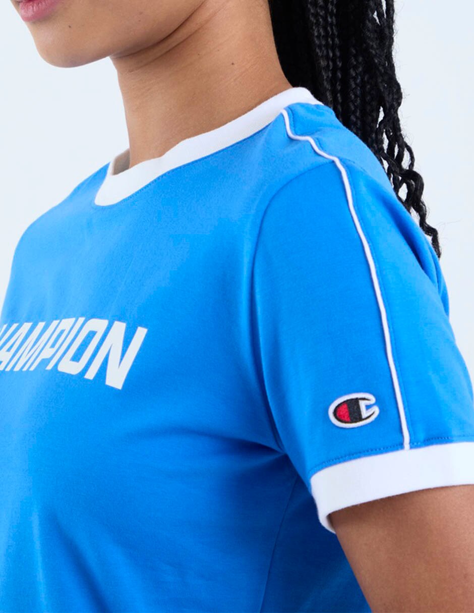 Playera manga corta cuello redondo para mujer 4