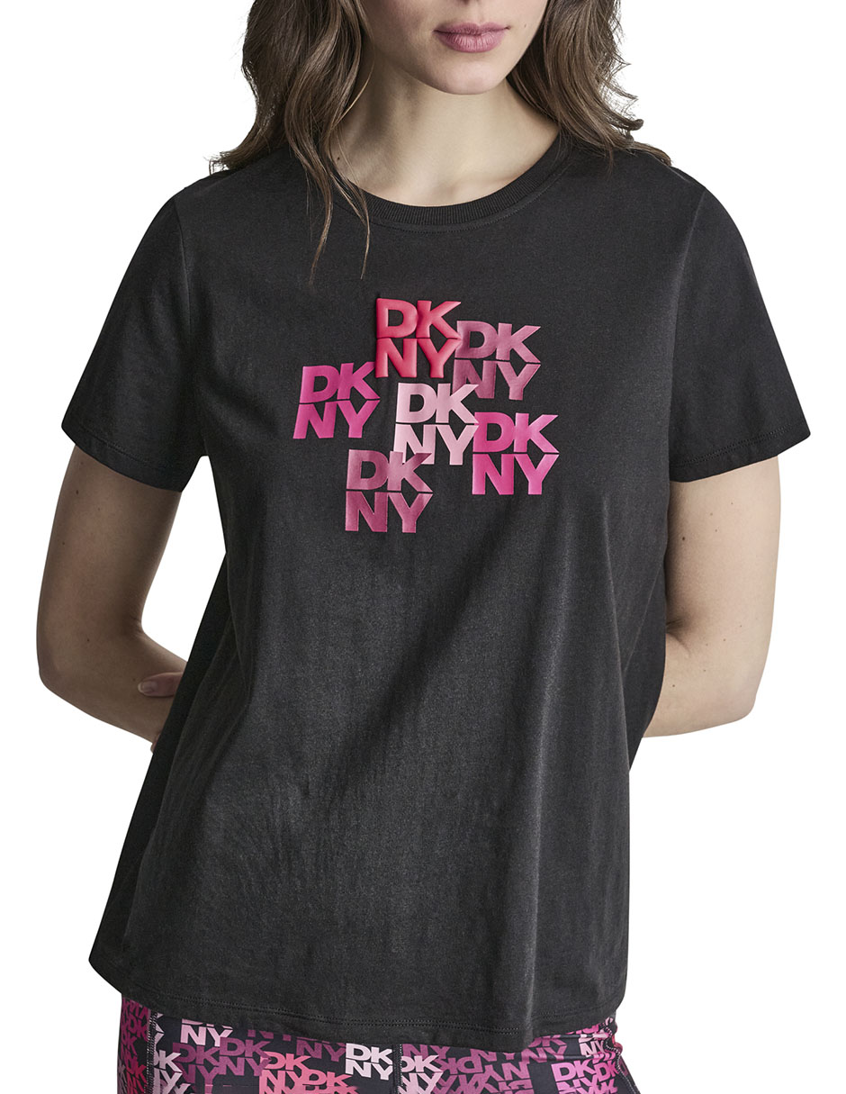 Playera cuello redondo manga corta para mujer