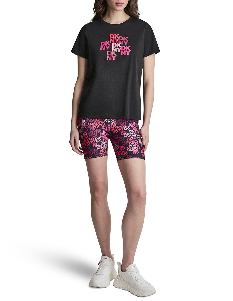 Playera Dkny cuello redondo manga corta para mujer