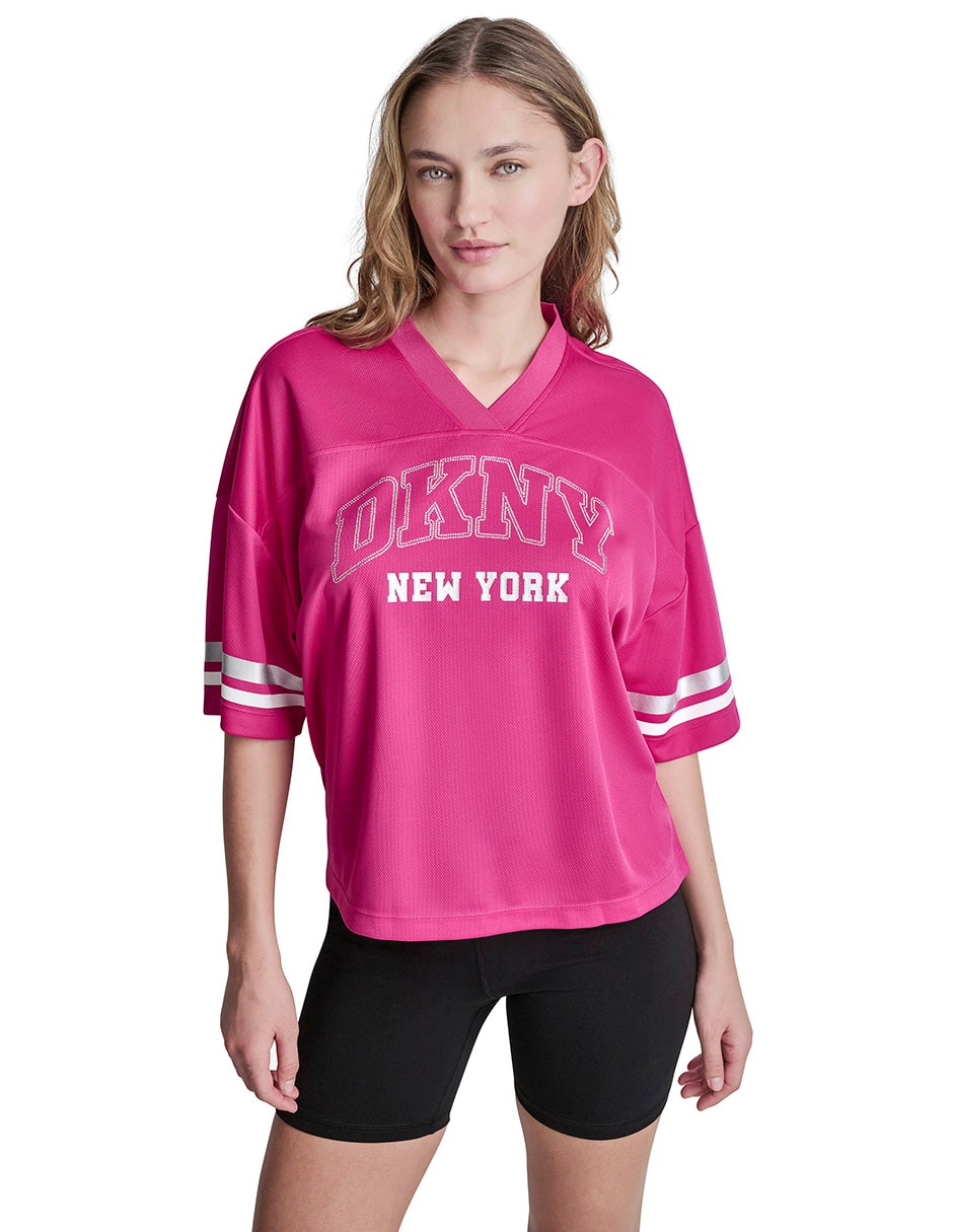 Playera cuello redondo manga corta para mujer