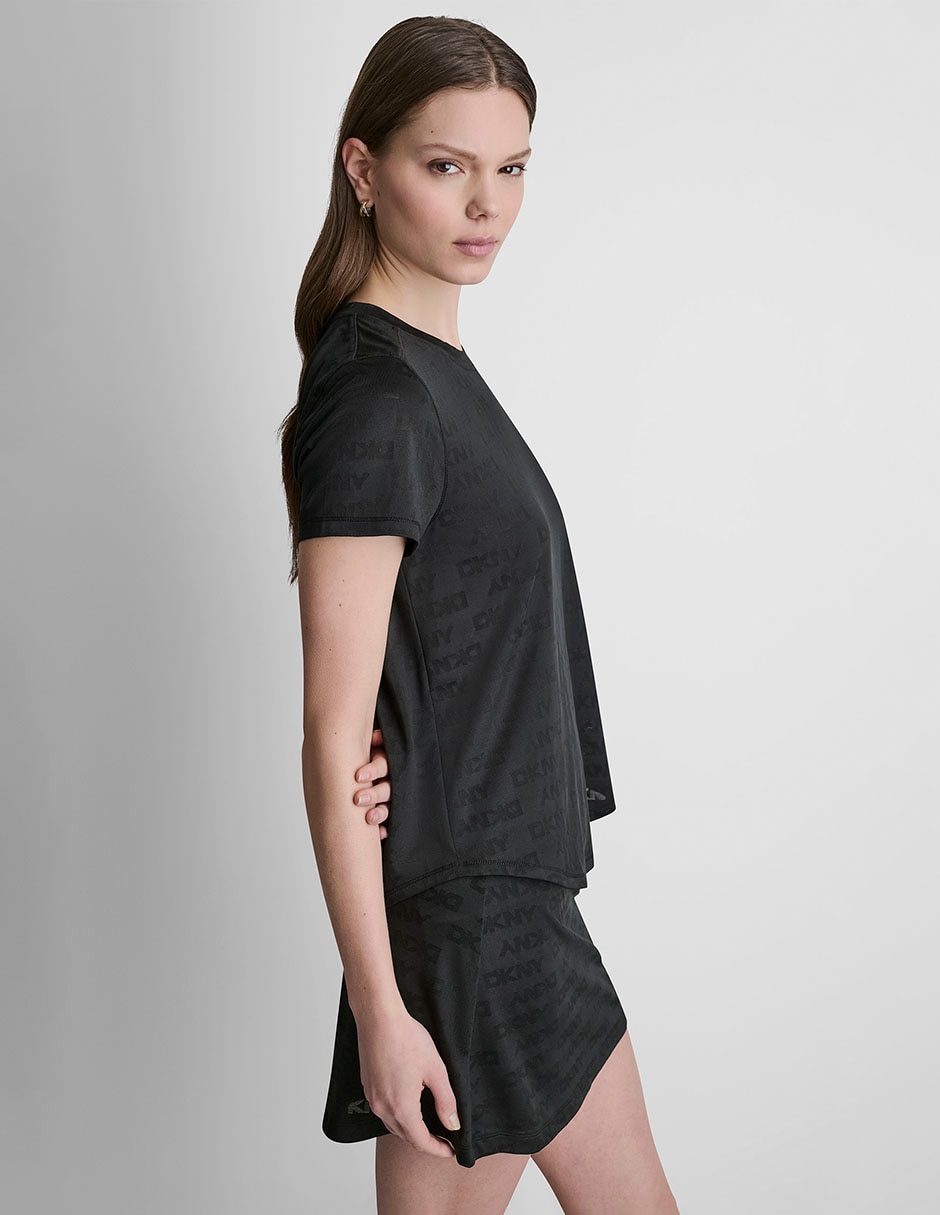 Playera cuello redondo manga corta para mujer 2