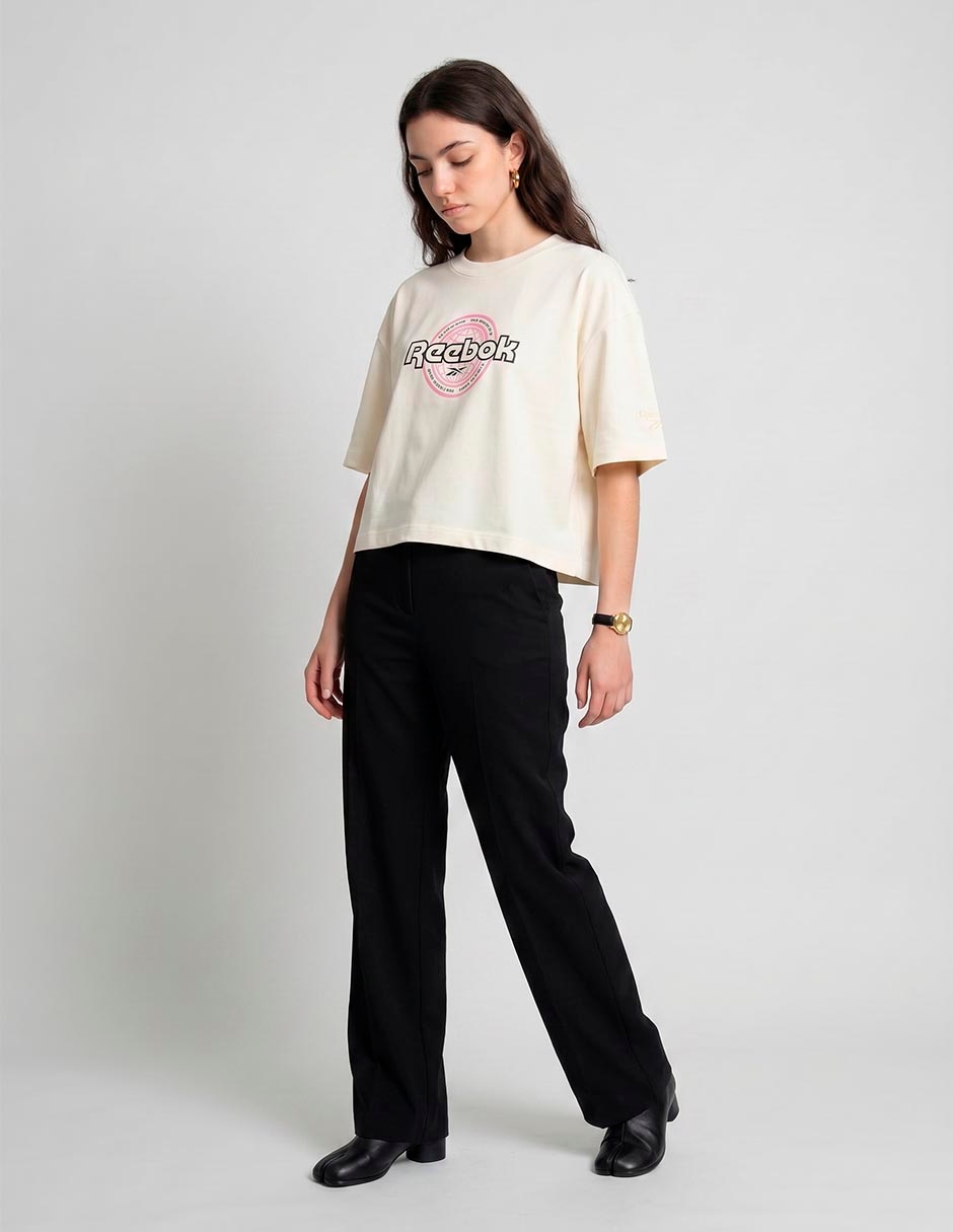 Playera manga corta Reebok World T-Shirt cuello redondo para mujer