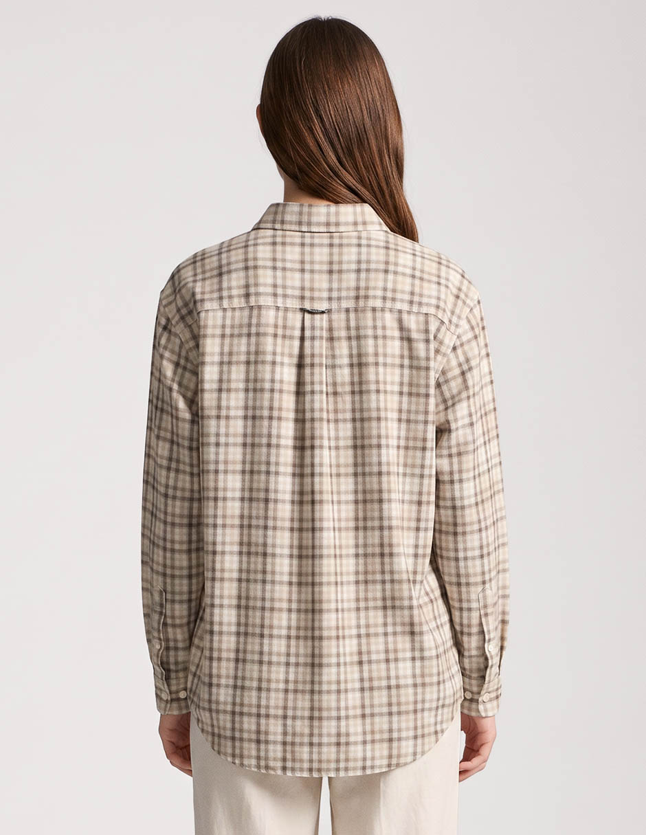 Camisa de algodón manga larga para mujer 4