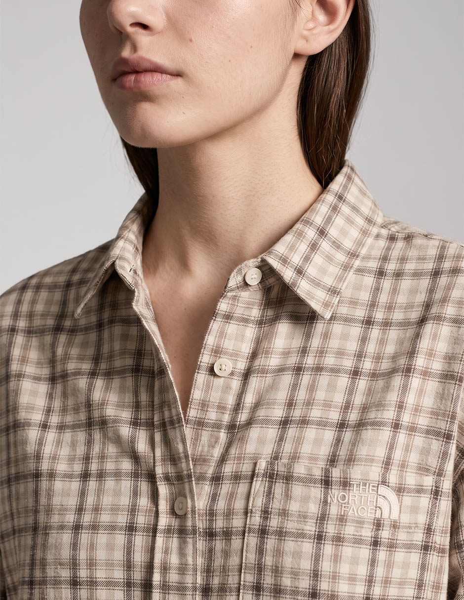 Camisa de algodón manga larga para mujer 2