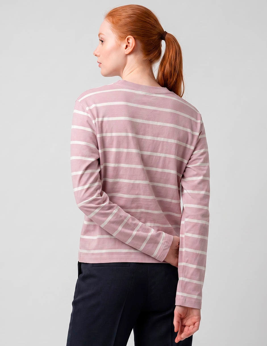 Playera manga larga the north face w vista stripe long sleeve tee cuello redondo para mujer