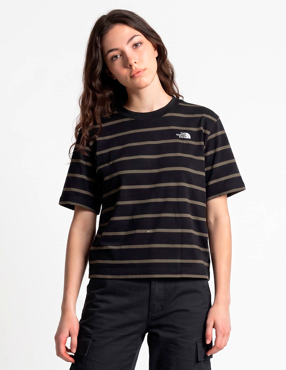 Playera manga corta the north face w vista stripe short sleeve tee cuello redondo para mujer