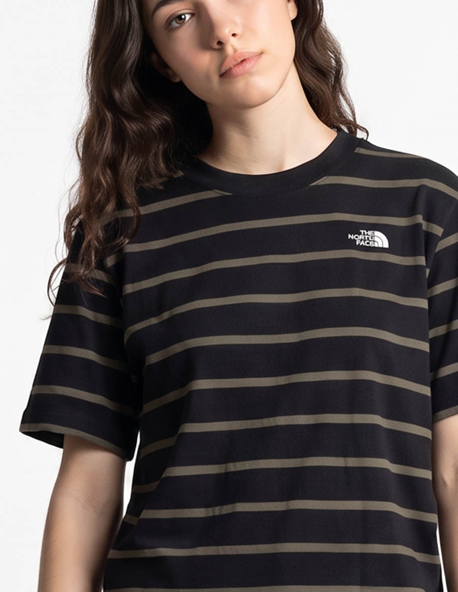 Playera manga corta the north face w vista stripe short sleeve tee cuello redondo para mujer
