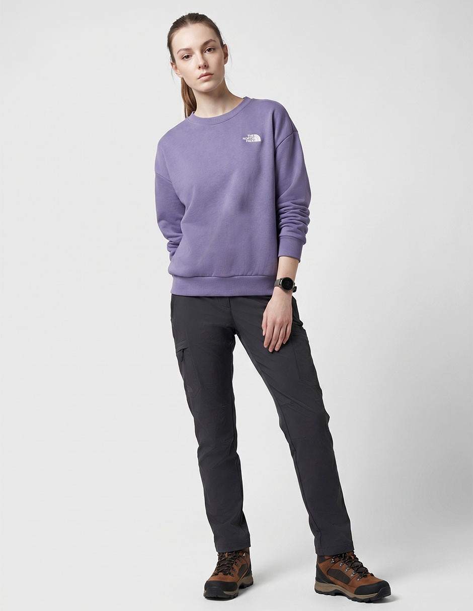 Sudadera con sin capucha w evolution simple dome oversized crew para mujer