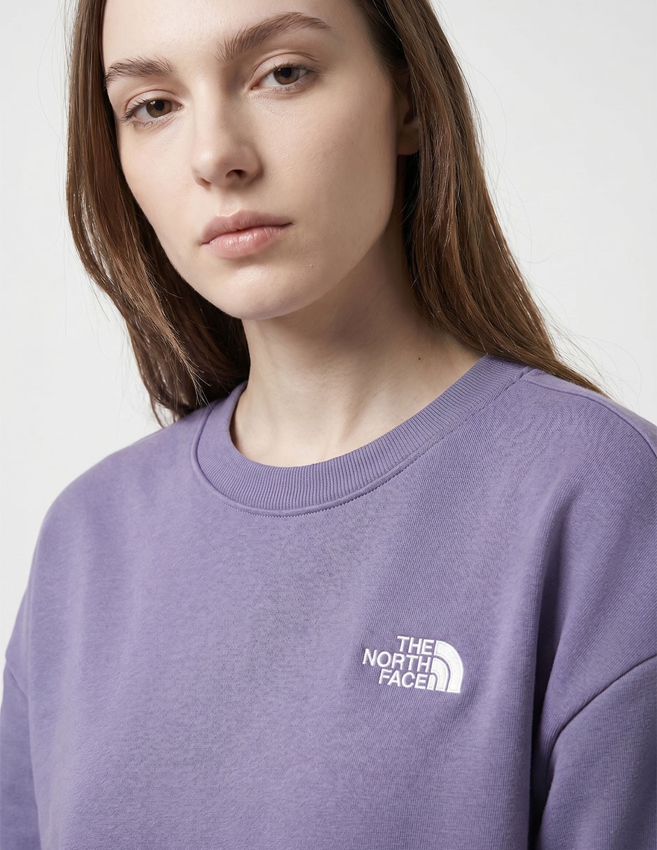 Sudadera con sin capucha w evolution simple dome oversized crew para mujer 3