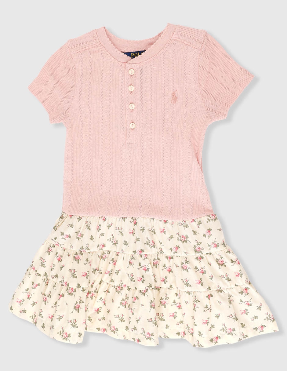 Vestido manga corta para niña