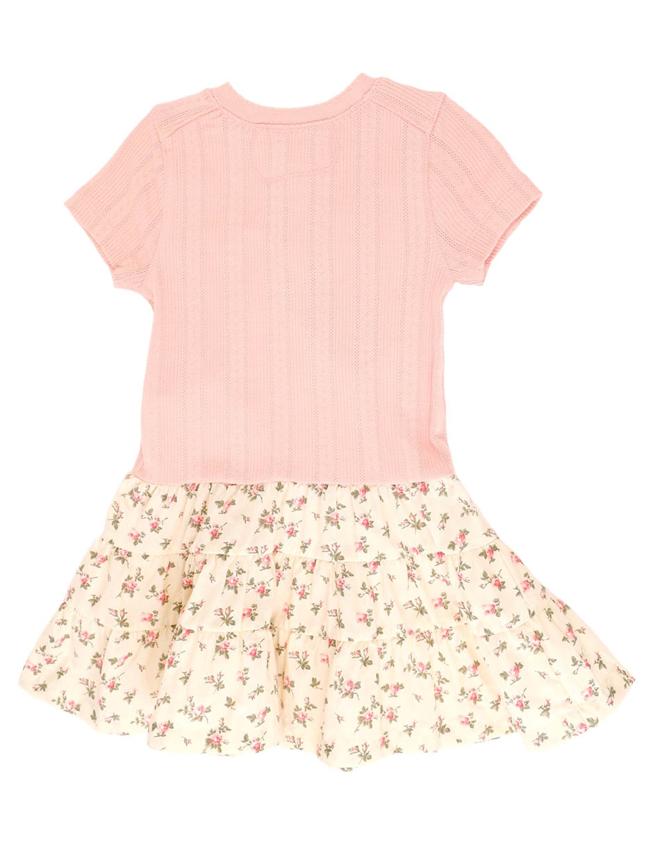 Vestido manga corta para niña