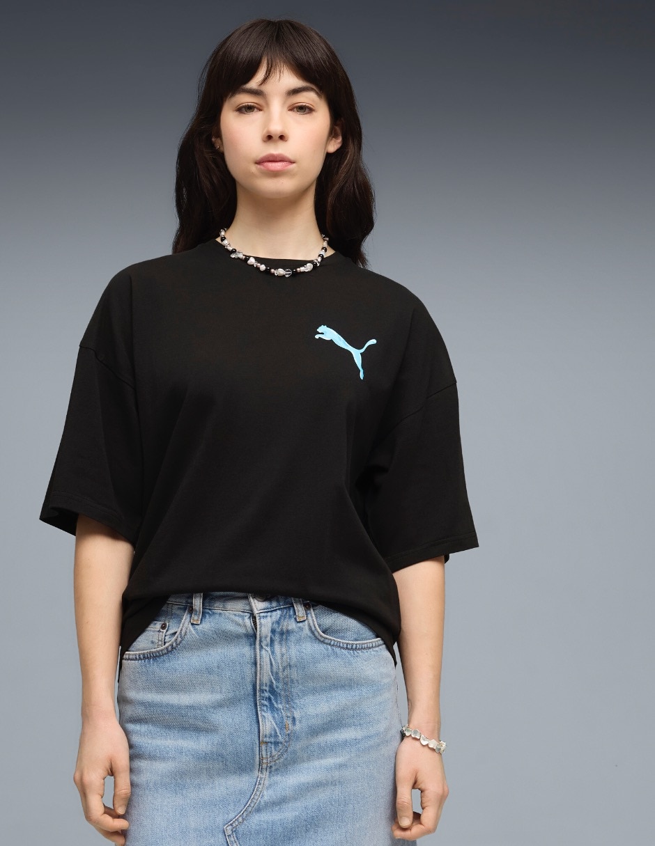 Playera manga Corta Sin familia ni colección cuello Redondo para mujer