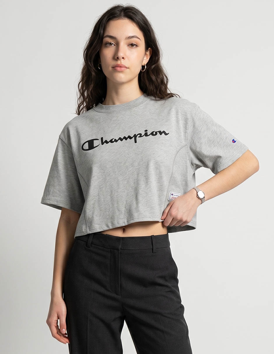 Playera manga corta cuello redondo para mujer