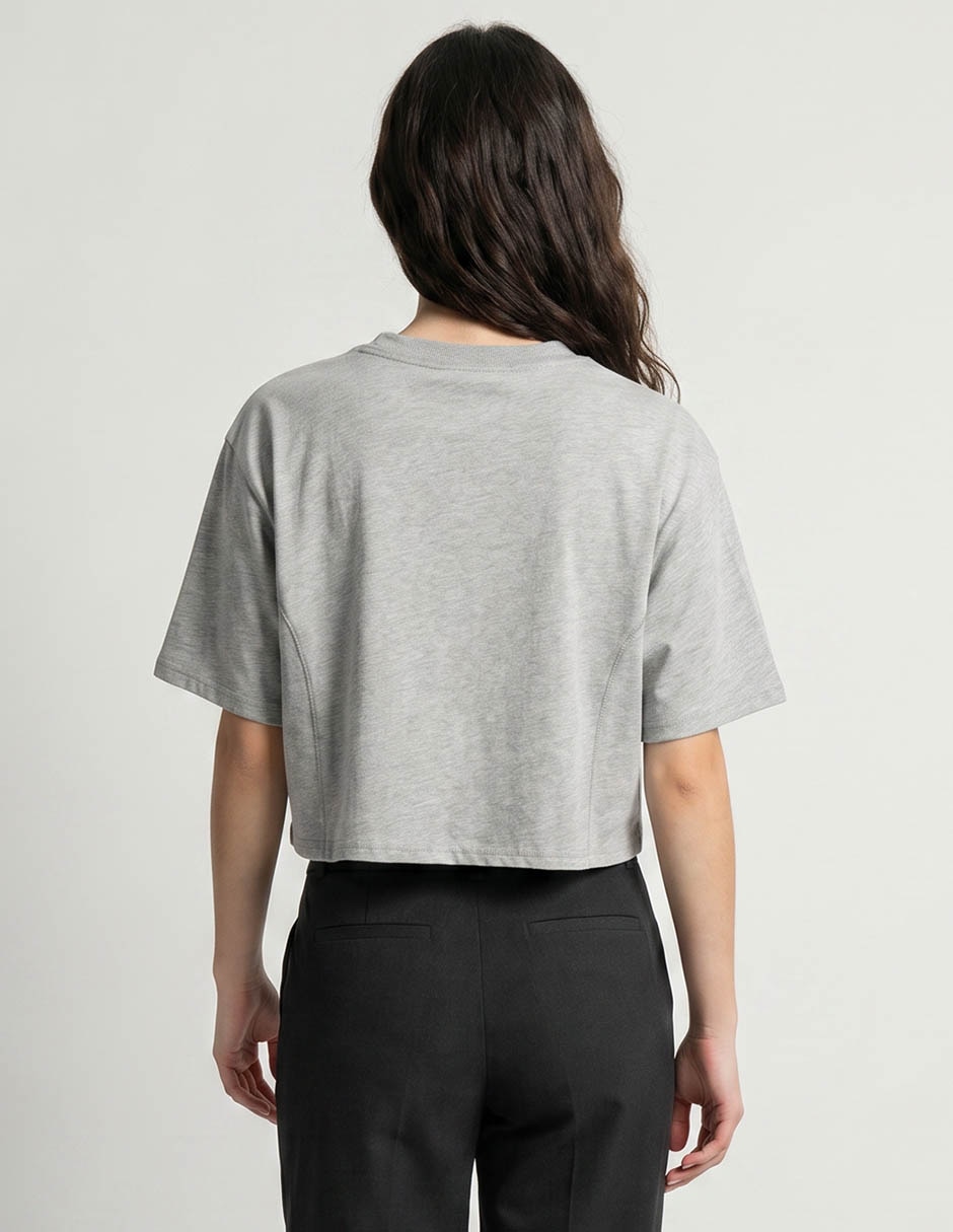 Playera manga corta cuello redondo para mujer 2