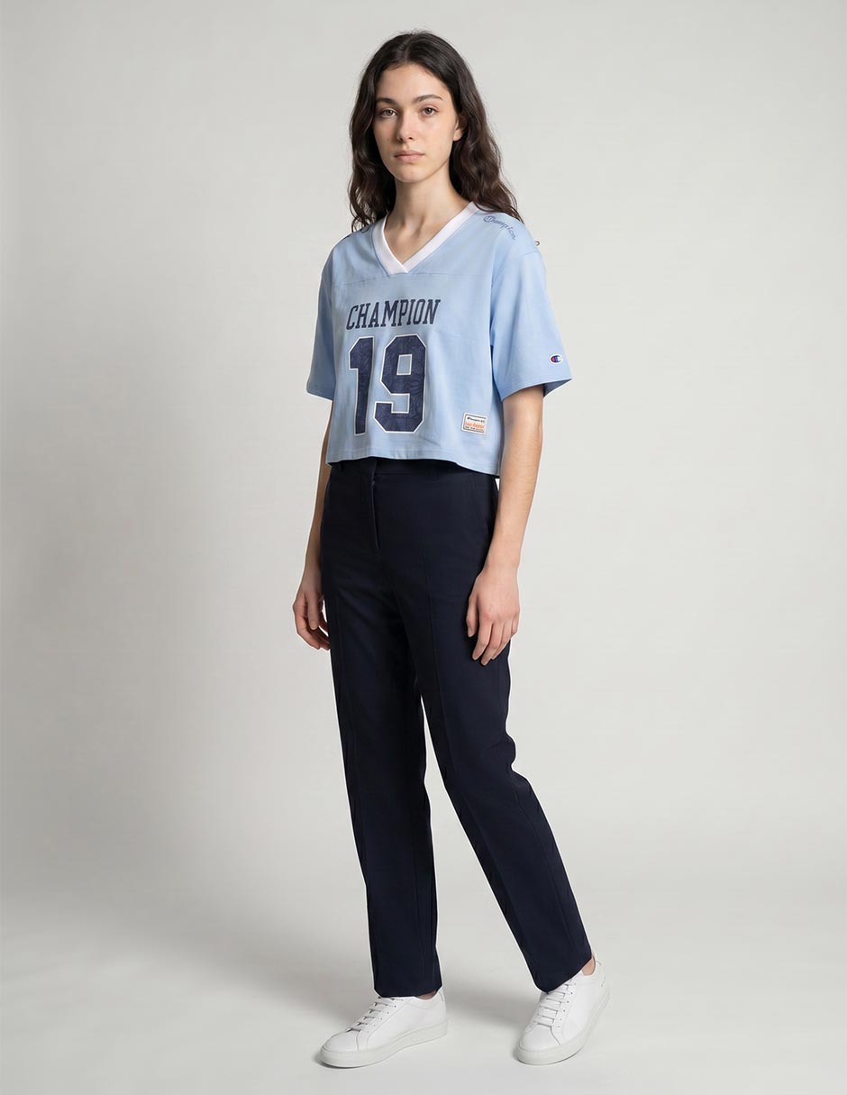 Playera manga corta Champion cuello v para mujer