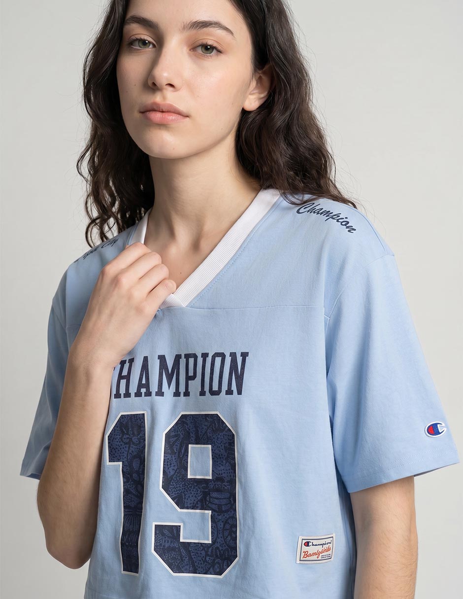 Playera manga corta Champion cuello v para mujer
