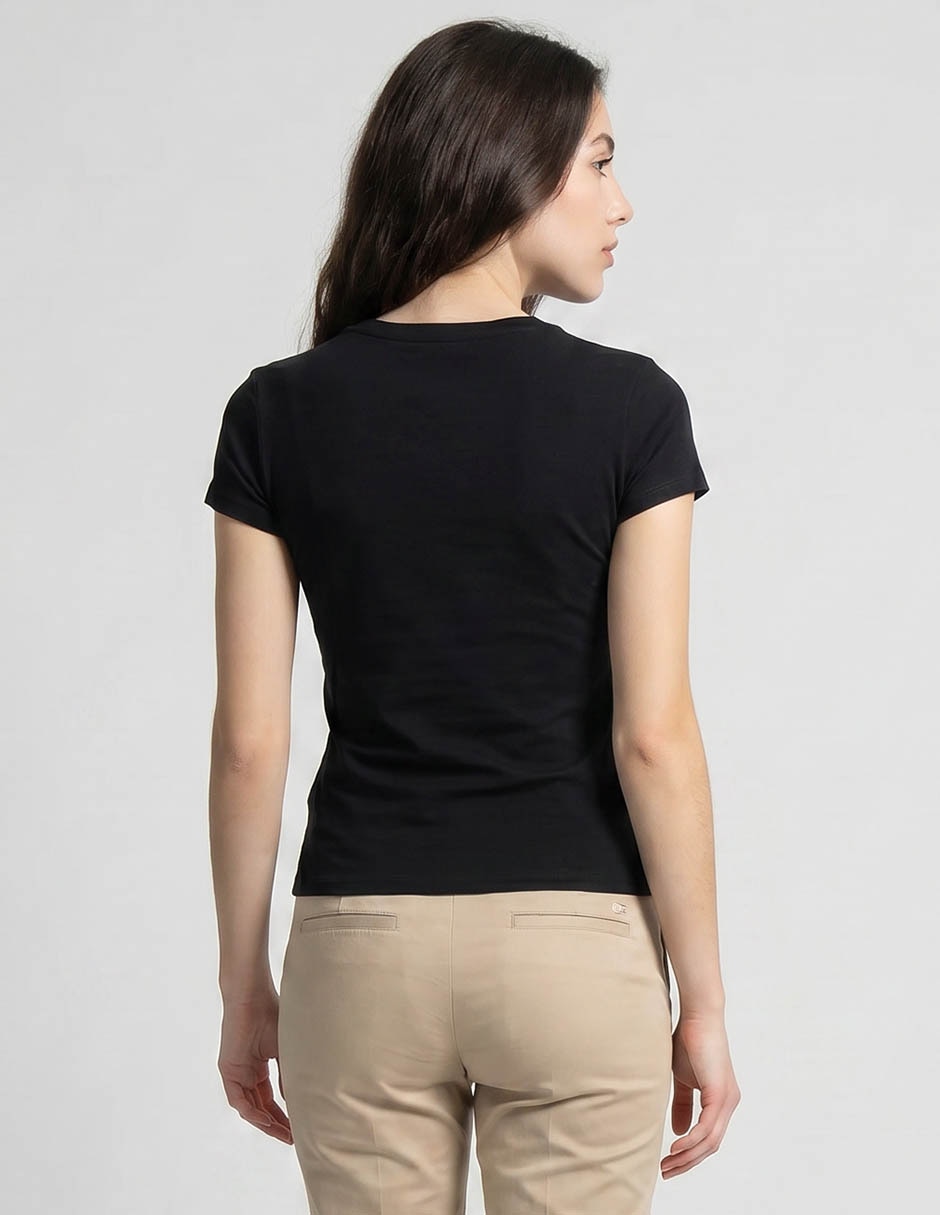 Playera Manga Corta Guess Sm26 Cuello Redondo Para Mujer