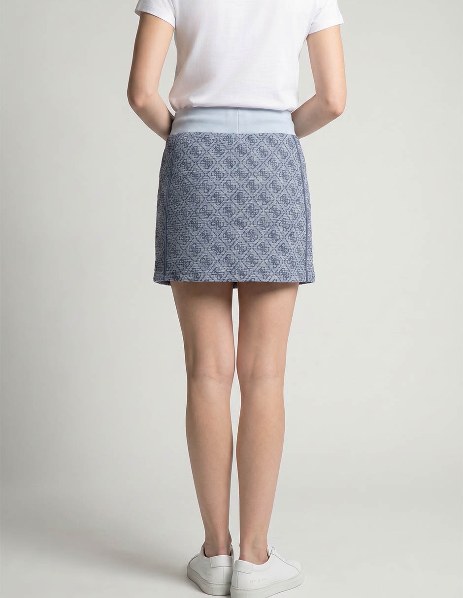 Falda Pantal—n Mini Guess De Algod—n Y PoliŽster A La Cintura