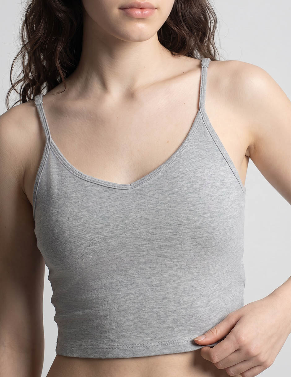 Playera sin manga guess cuello v para mujer