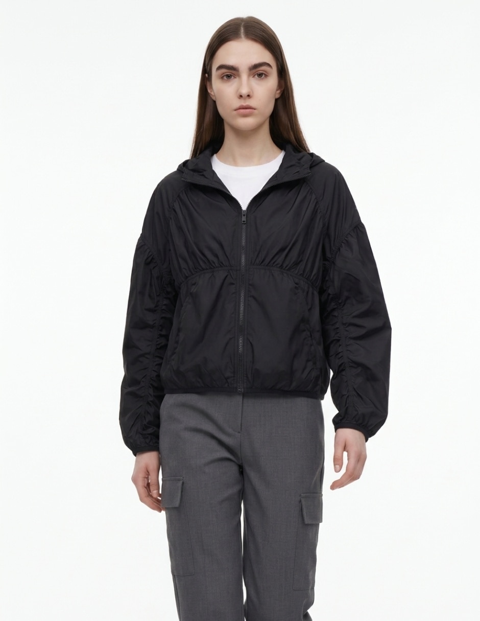 Chamarra Casual No impermeable de Poliéster para mujer